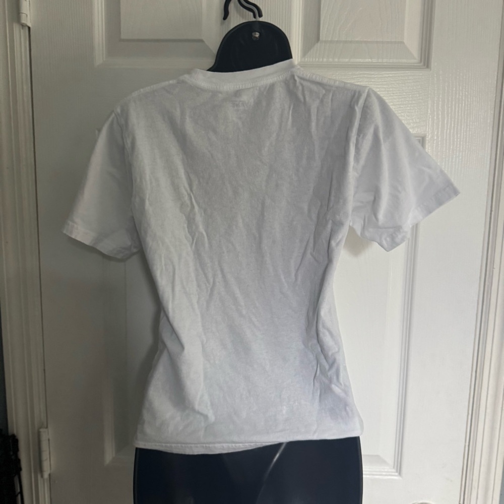 Vans youth White Tee with Black Checkered Logo - size M - Picture 2 of 2